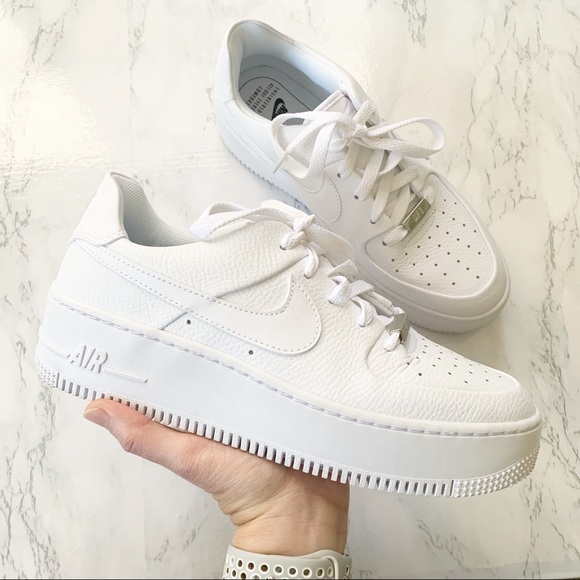 air force 1 sage low platform sneaker white
